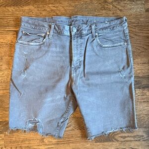 American Eagle Next Level Flex Grey Cutoff Shorts 36